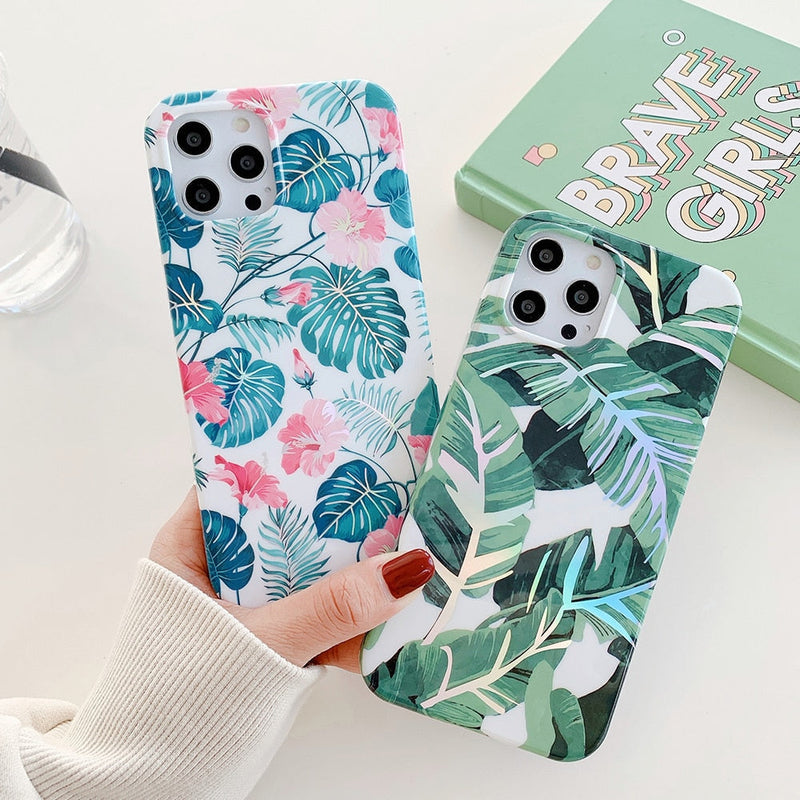 Shimmering Leaves iPhone Case-Fonally-Fonally-iPhone-Case-Cute-Royal-Protective