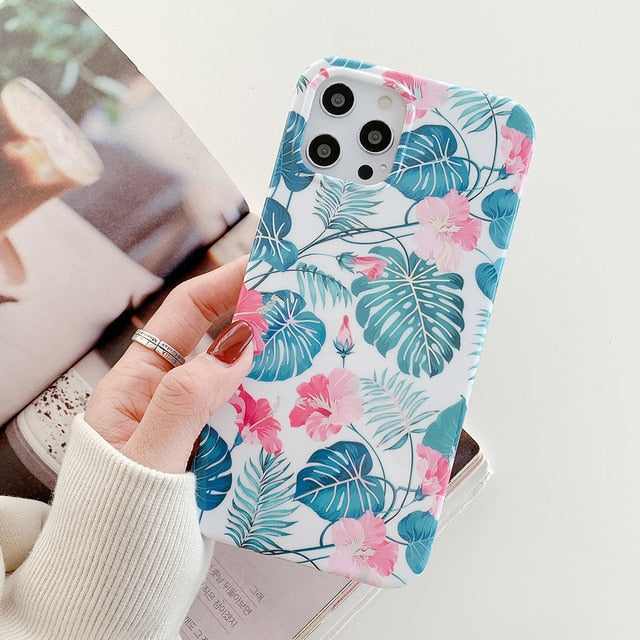 Shimmering Leaves iPhone Case-Fonally-Fonally-iPhone-Case-Cute-Royal-Protective