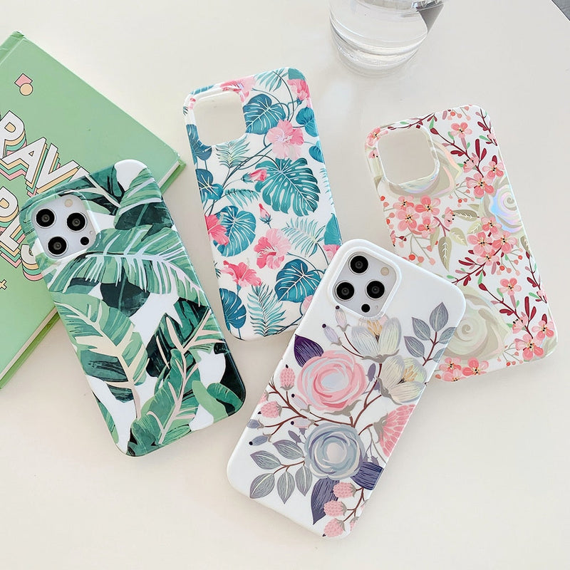 Shimmering Leaves iPhone Case-Fonally-Fonally-iPhone-Case-Cute-Royal-Protective