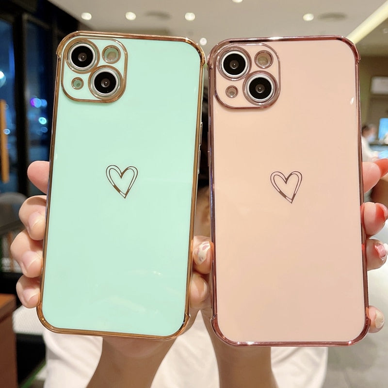 Shiny Heart iPhone Case-Fonally-