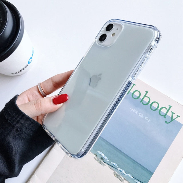 Shockproof Colorful Sides iPhone Case-Fonally-For iPhone 12 Pro Max-Black-Fonally-iPhone-Case-Cute-Royal-Protective