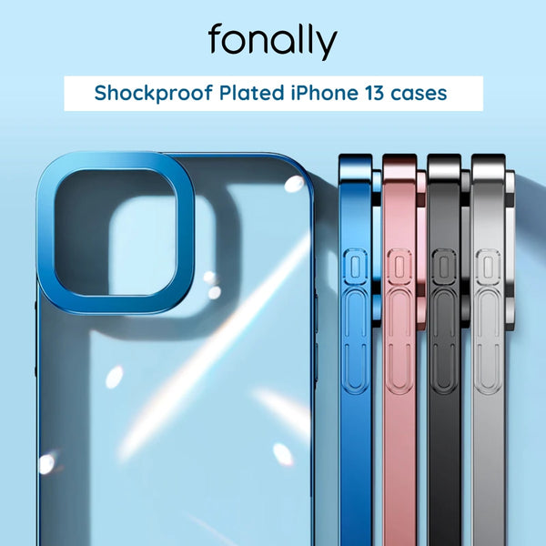Shockproof Plated Case for iPhone 13, Mini, Pro and Max-Fonally-Fonally-iPhone-Case-Cute-Royal-Protective