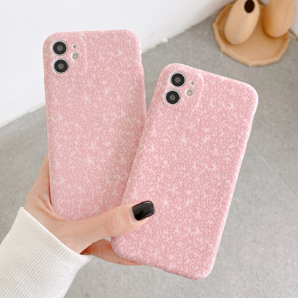 Small Leopard Print Pink iPhone Case-Fonally-Fonally-iPhone-Case-Cute-Royal-Protective