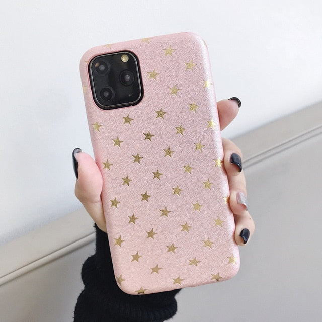 Small Stars iPhone Case-Fonally-For iphone 11PRO MAX-Pink-Fonally-iPhone-Case-Cute-Royal-Protective