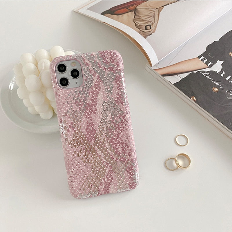 Snakeskin Pink iPhone Case-Fonally-Fonally-iPhone-Case-Cute-Royal-Protective