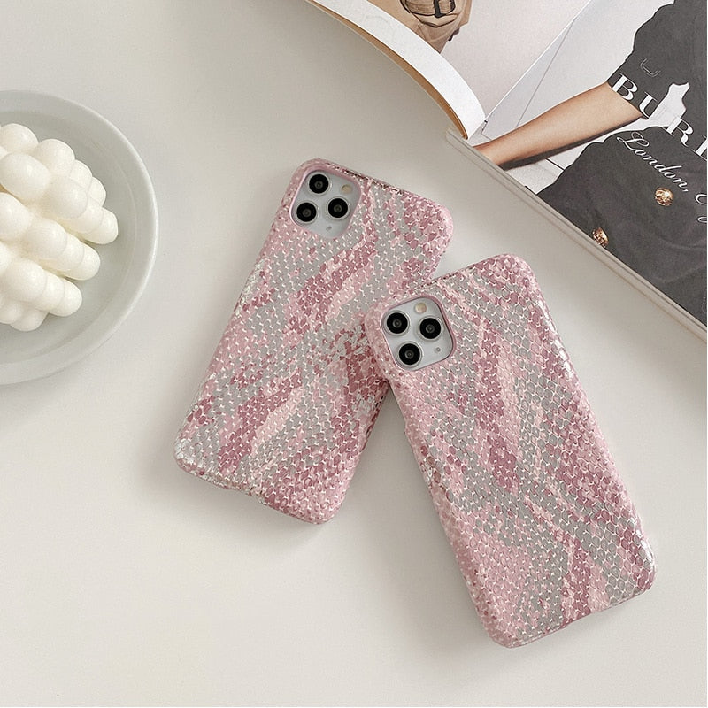 Snakeskin Pink iPhone Case-Fonally-Fonally-iPhone-Case-Cute-Royal-Protective