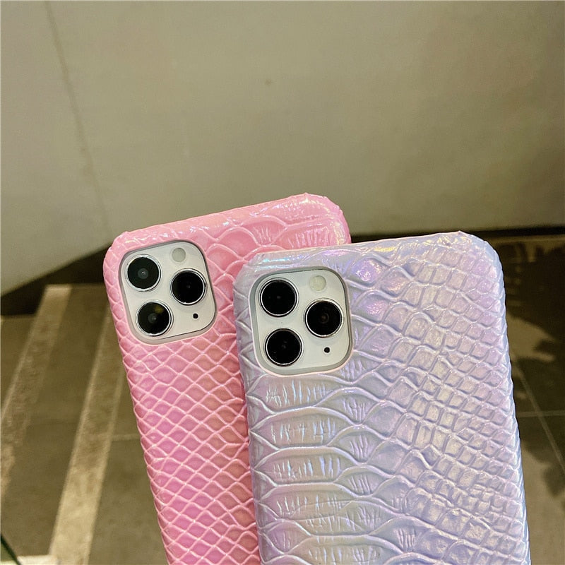 Snakeskin Rainbow iPhone Case-Fonally-Fonally-iPhone-Case-Cute-Royal-Protective
