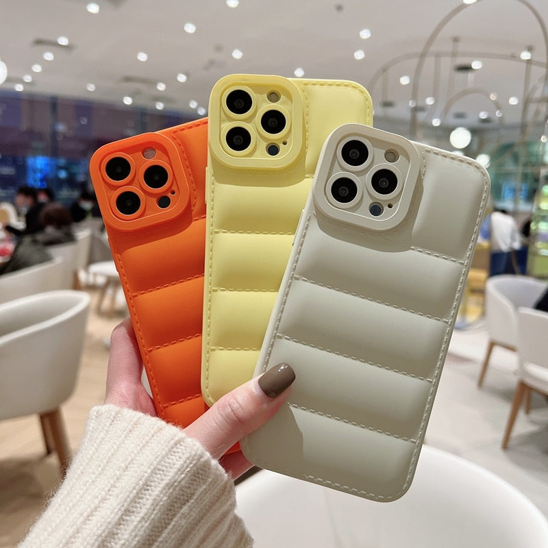 Soft Down Jacket iPhone Case-Fonally-Fonally-iPhone-Case-Cute-Royal-Protective