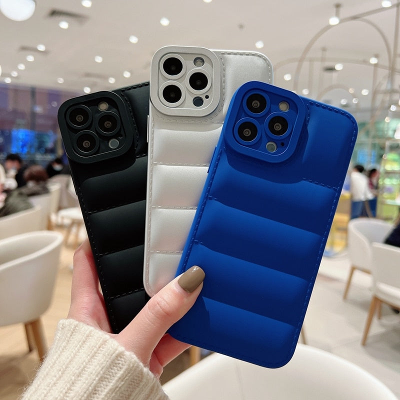 Soft Down Jacket iPhone Case-Fonally-Fonally-iPhone-Case-Cute-Royal-Protective
