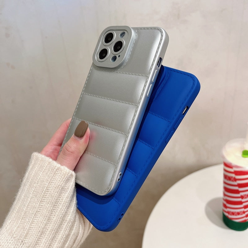 Soft Down Jacket iPhone Case-Fonally-Fonally-iPhone-Case-Cute-Royal-Protective