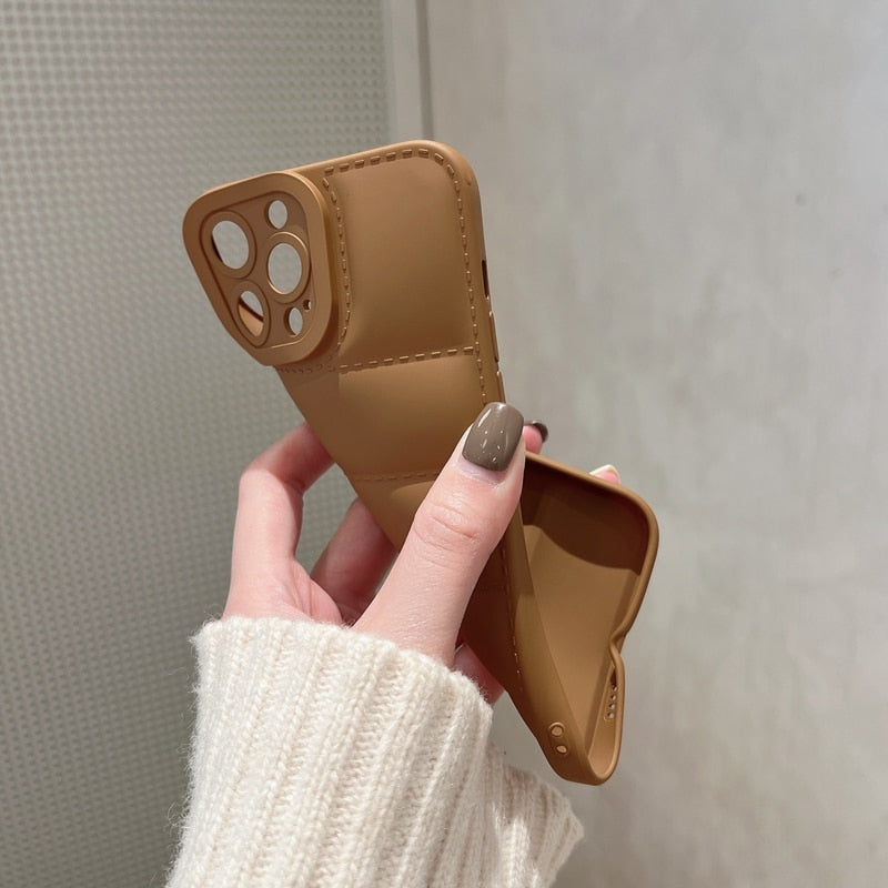 Soft Down Jacket iPhone Case-Fonally-Fonally-iPhone-Case-Cute-Royal-Protective