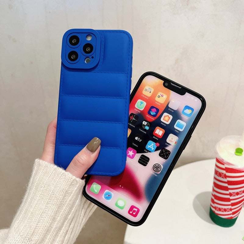 Soft Down Jacket iPhone Case-Fonally-Fonally-iPhone-Case-Cute-Royal-Protective