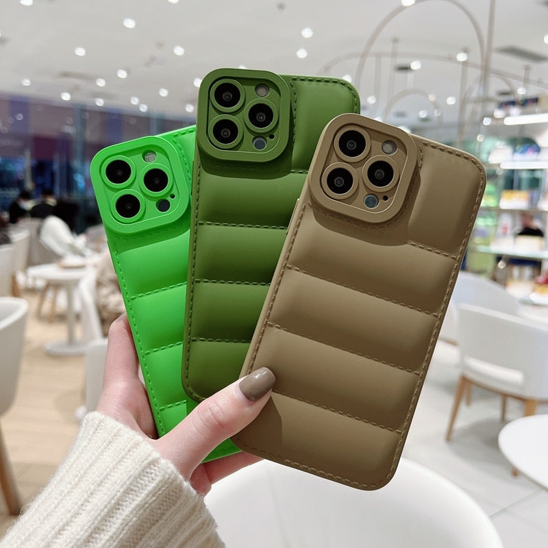Soft Down Jacket iPhone Case-Fonally-Fonally-iPhone-Case-Cute-Royal-Protective