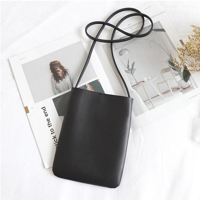 Soft PU Leather Phone Bag-Fonally-Black-