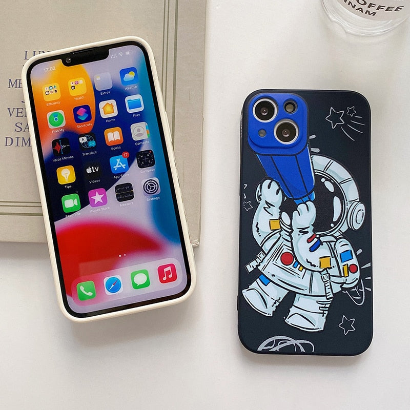 Spacetronaut Camera Play iPhone Case-Fonally-