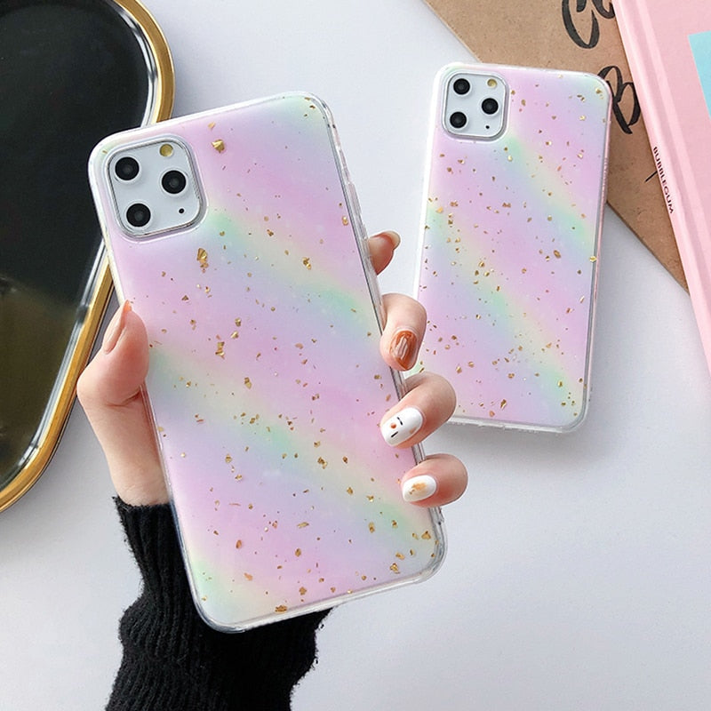 Star Glitter Rainbow iPhone Case-Fonally-Fonally-iPhone-Case-Cute-Royal-Protective