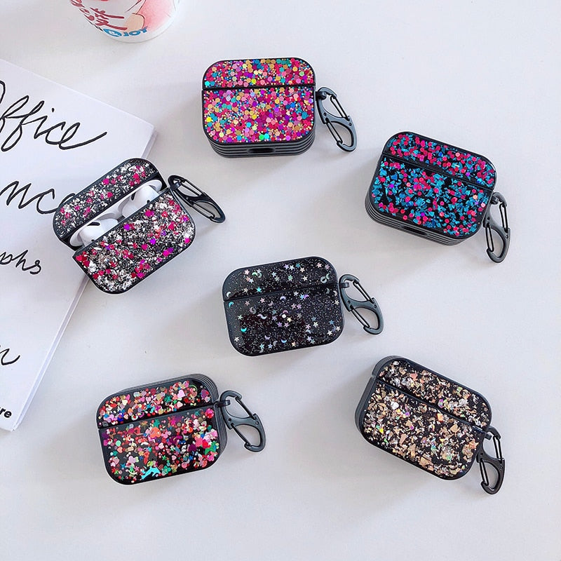 Stars Glitter AirPods Pro Case-Fonally-Fonally-iPhone-Case-Cute-Royal-Protective