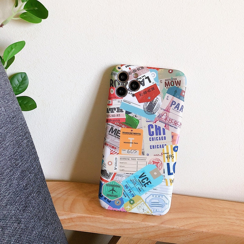 Travel Labels iPhone Case-Fonally-Fonally-iPhone-Case-Cute-Royal-Protective