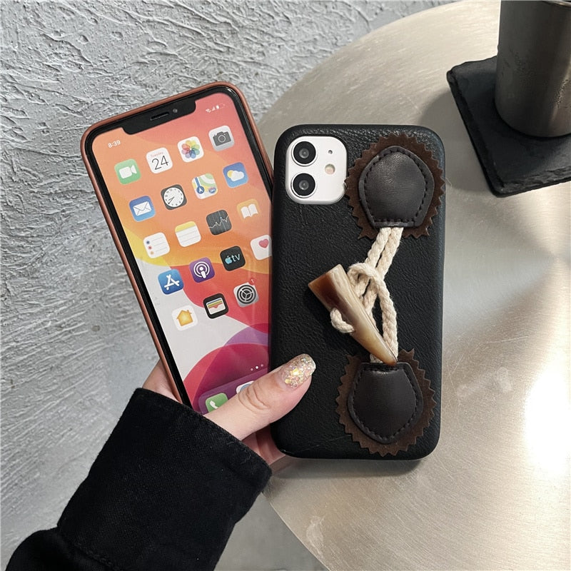 Unique Soft String Leatherlike iPhone Case-Fonally-Fonally-iPhone-Case-Cute-Royal-Protective