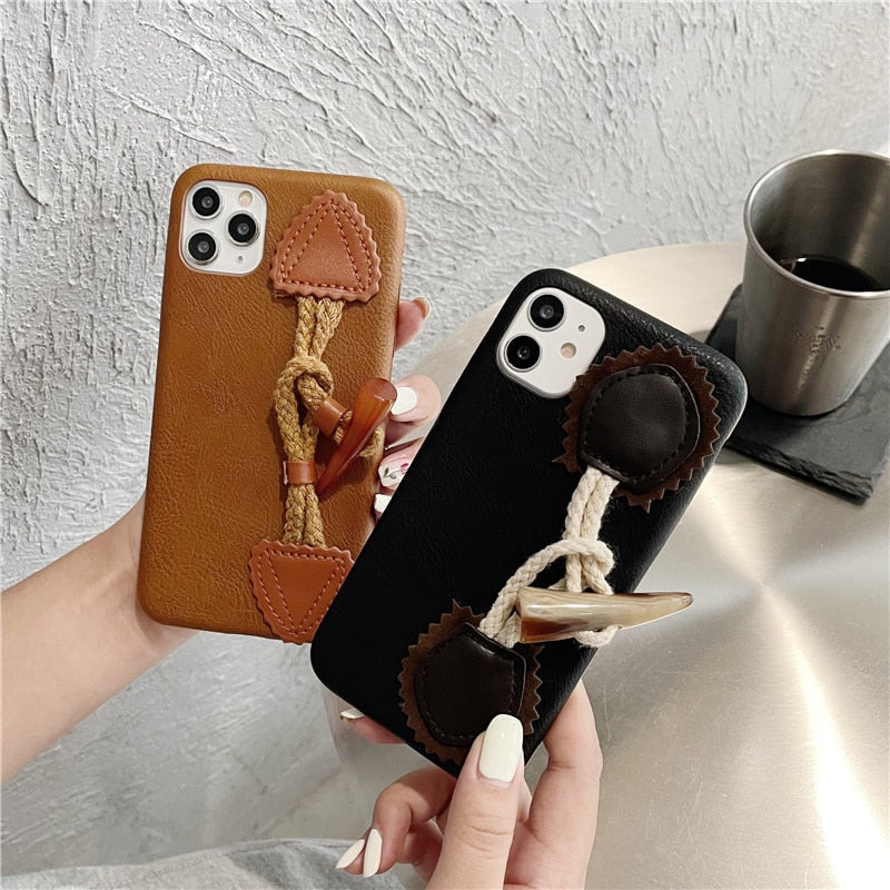 Unique Soft String Leatherlike iPhone Case-Fonally-Fonally-iPhone-Case-Cute-Royal-Protective