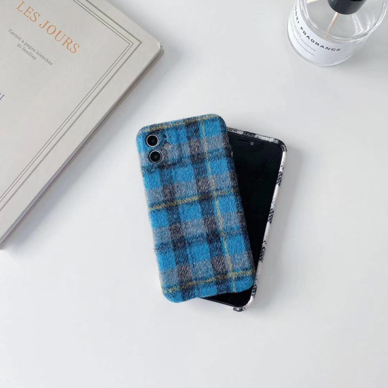 Warm Furry Lattice iPhone Case-Fonally-Fonally-iPhone-Case-Cute-Royal-Protective
