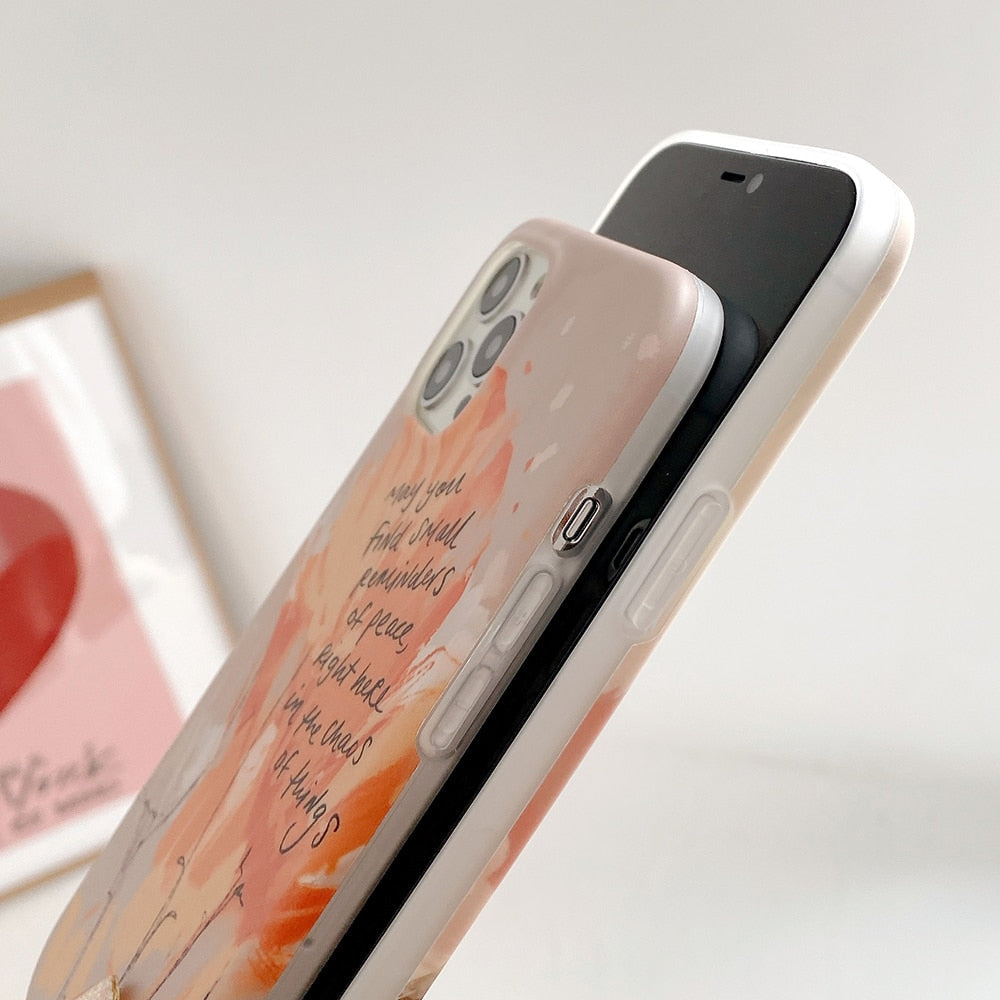 Watercolor Art with Quotes iPhone Case-Fonally-