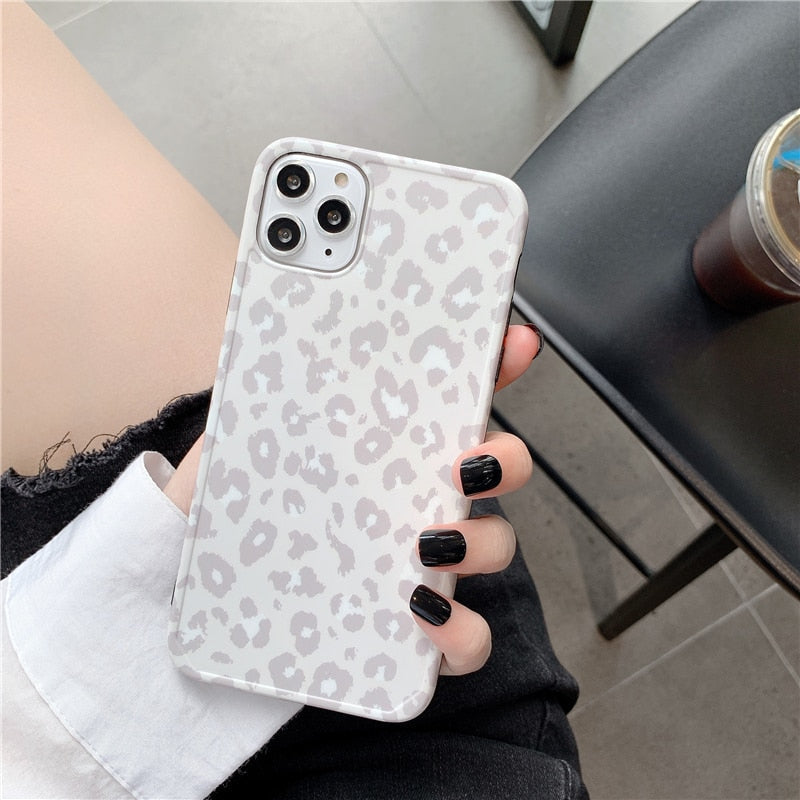White Leopard Print iPhone Case-Fonally-Fonally-iPhone-Case-Cute-Royal-Protective