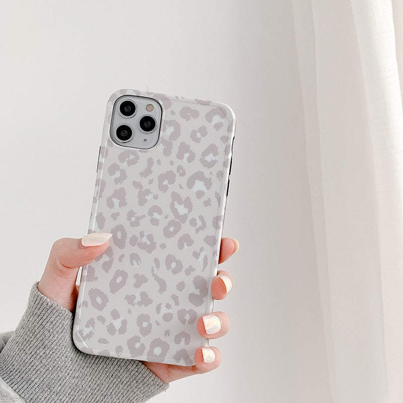 White Leopard Print iPhone Case-Fonally-Fonally-iPhone-Case-Cute-Royal-Protective