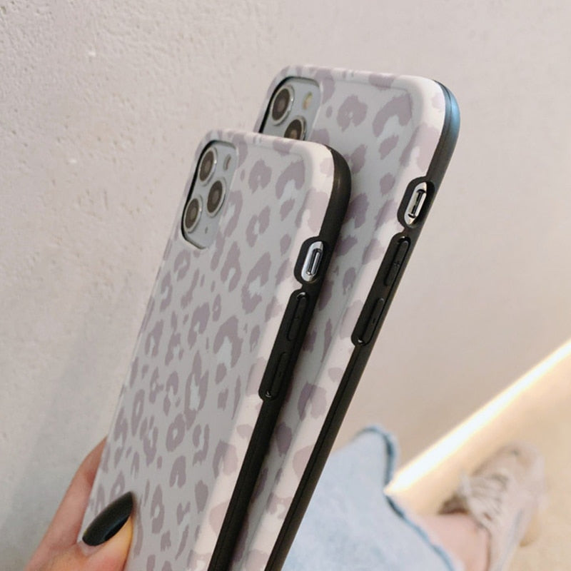 White Leopard Print iPhone Case-Fonally-Fonally-iPhone-Case-Cute-Royal-Protective