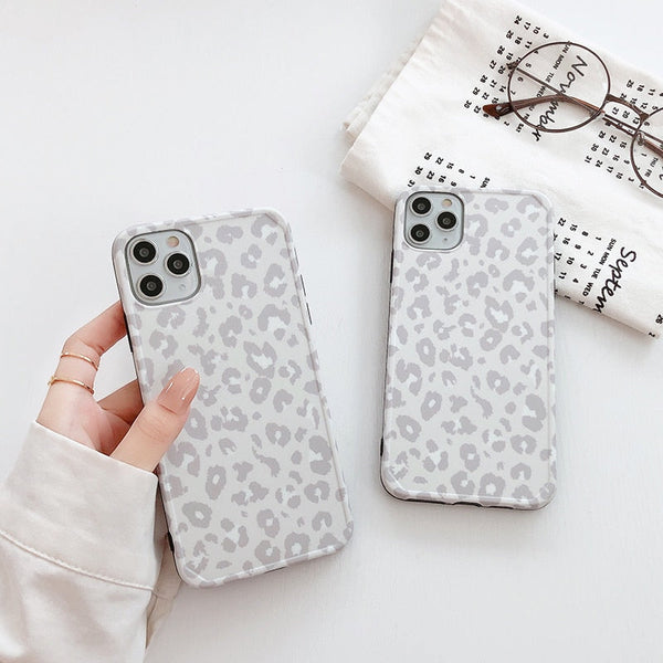 White Leopard Print iPhone Case-Fonally-Fonally-iPhone-Case-Cute-Royal-Protective