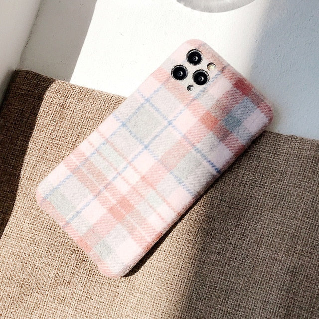 Woolen Tartan iPhone Case-Fonally-