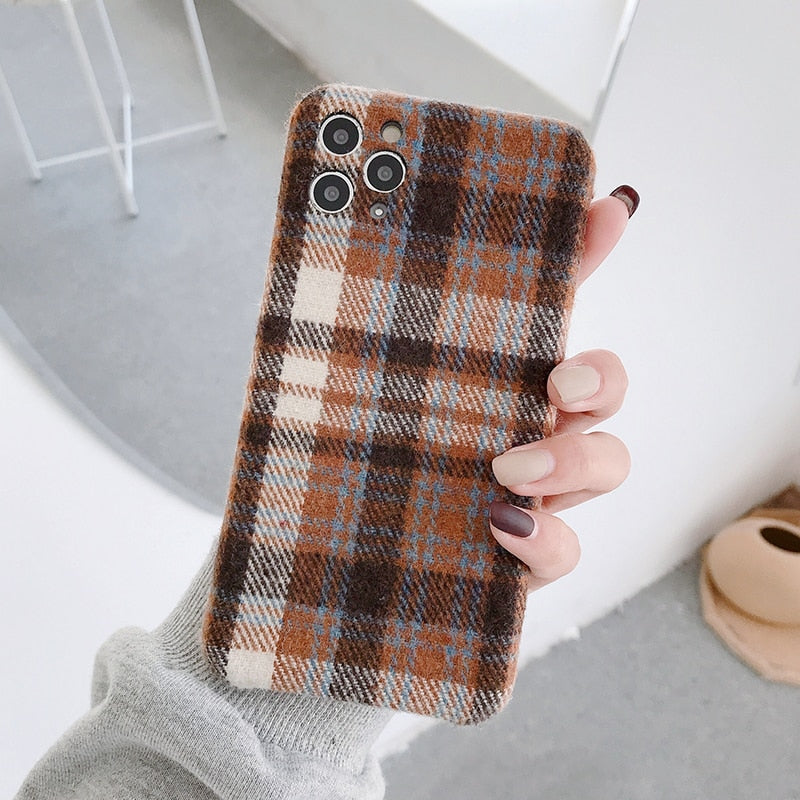 Woolen Tartan iPhone Case-Fonally-