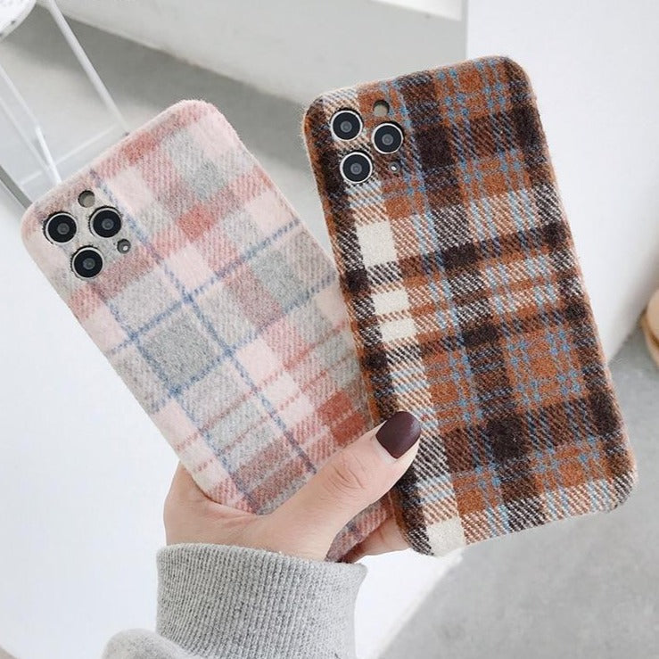 Woolen Tartan iPhone Case-Fonally-