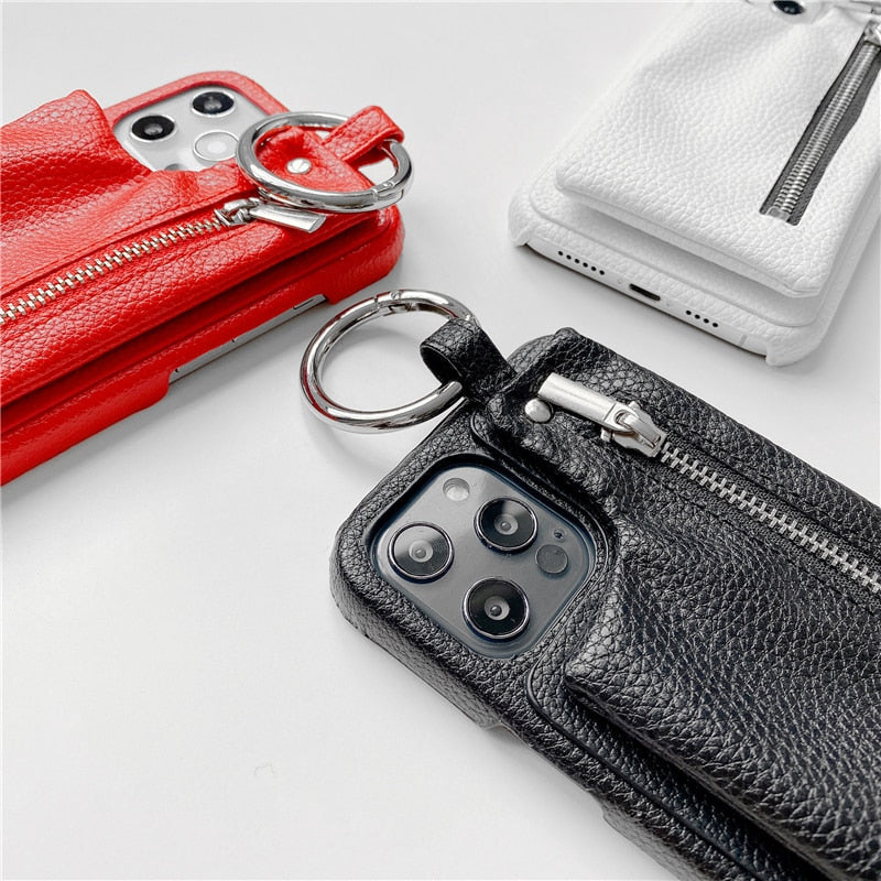 Zipper Wallet iPhone Case-Fonally-Fonally-iPhone-Case-Cute-Royal-Protective