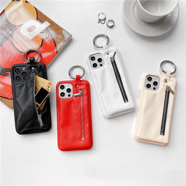 Zipper Wallet iPhone Case-Fonally-Fonally-iPhone-Case-Cute-Royal-Protective