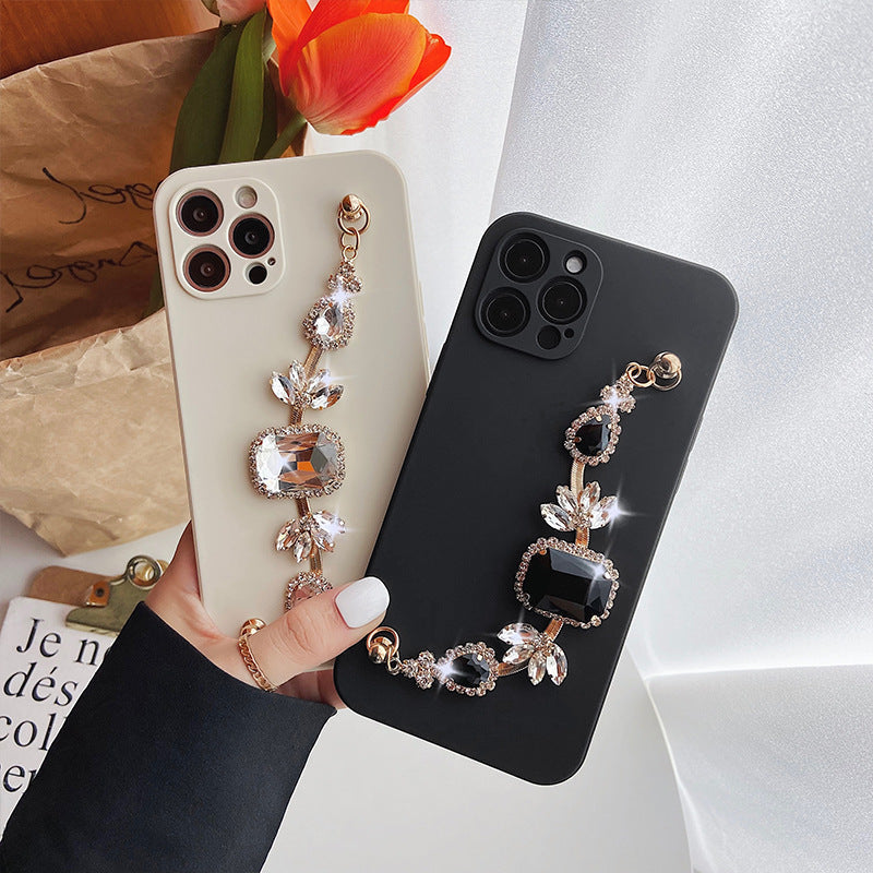 iPhone Case with Rhinestones Chain-Fonally-Fonally-iPhone-Case-Cute-Royal-Protective
