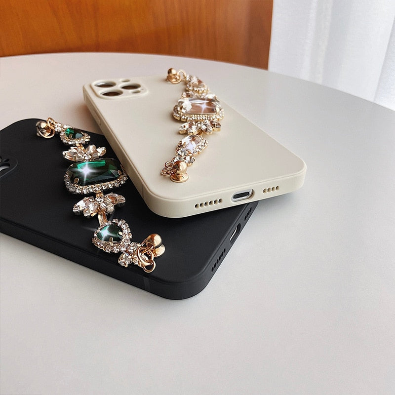 iPhone Case with Rhinestones Chain-Fonally-Fonally-iPhone-Case-Cute-Royal-Protective